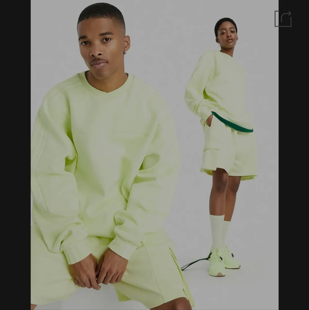 Adidas x IVY PARK Unisex Canary Yellow Crewneck and Shorts Set - Picture 3 of 5